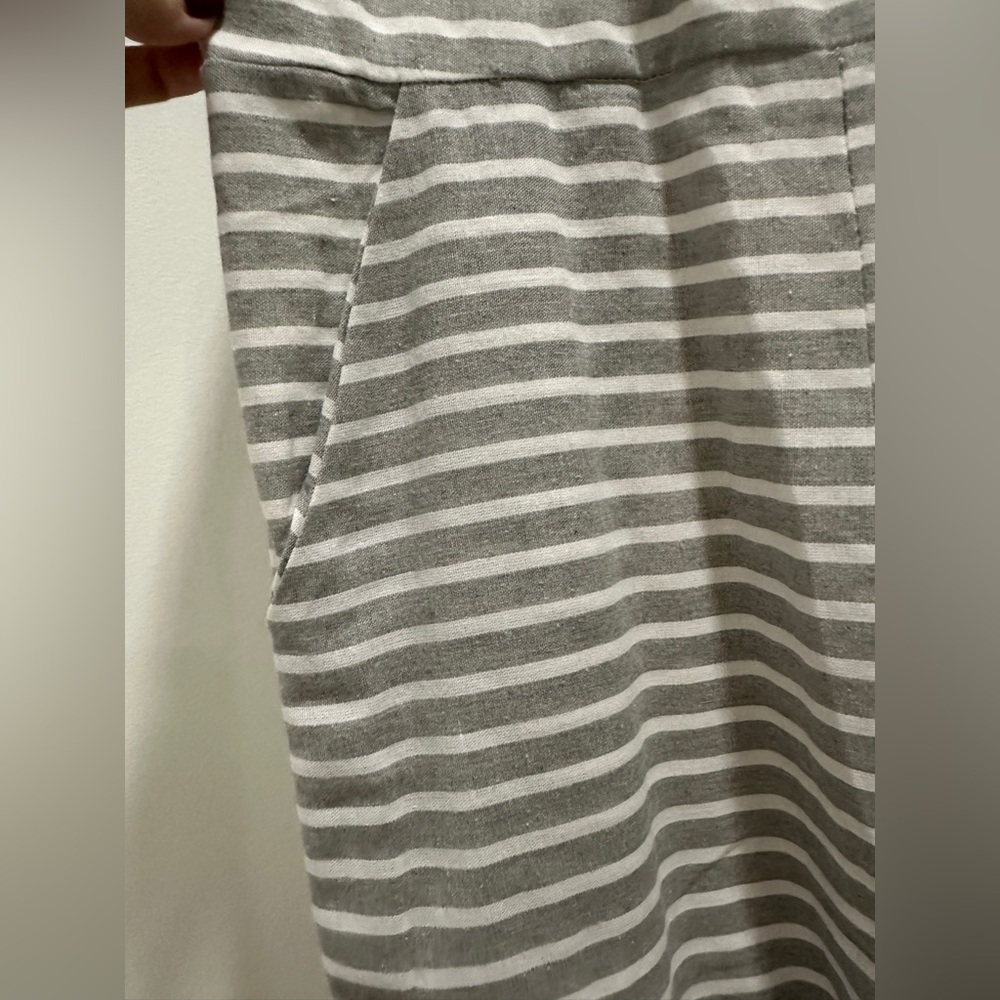 Gray and White Striped Jumpsuit - Picture 3 of 6